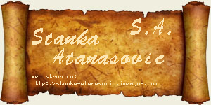 Stanka Atanasović vizit kartica